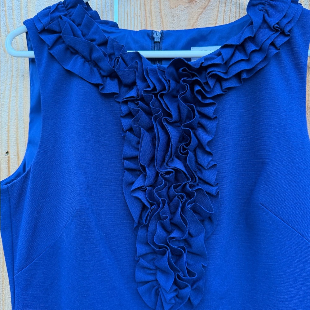 Trina Turk navy Blue Ruffled Mini Dress - Picture 2 of 7
